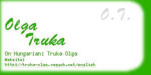 olga truka business card